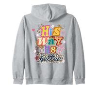 His Way is Better Imprimé léopard chrétien Tendance Sweat à Capuche