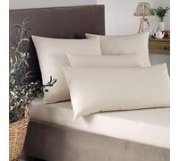 Hisar Home Stanley Hamilton Hisar Cottage Collection Drap-Housse uni 300 Fils 100% Coton égyptien de qualité (lit Simple/Double/King Size et Super King Size), Écru/Lin., King Size