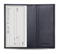 HISCOW Couverture de chéquier Minimaliste - Cuir Pleine Fleur, Noir, Standard, Minimaliste