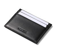 HISCOW Porte-Cartes Fin en Cuir pour Homme et Femme (Noir)