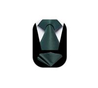 HISDERN Cravate Homme Mariage Cravate et Pochette Set Couleur Unie Formelle Élégant Mouchoir Fete Affaire