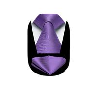 HISDERN Cravate Homme Mariage Cravate et Pochette Set Couleur Unie Formelle Élégant Mouchoir Fete Affaire