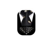 HISDERN Cravates Hommes Motif Animal Cravate Noir Mariage Affaires tigres Originale Poche Carré Ensemble Élégant pour Fête