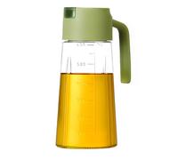 Bouteille d'huile, bouteille d'huile d'olive, distributeur d'huile, bouteilles d'huile auto flip de 630 ml, avec poignée antidérapante, pour sauce soja, huile d'olive, vinaigre (vert)