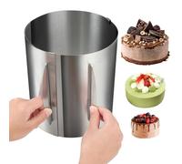 Hisdricus Cercle a Patisserie réglable, Hauteur 20 cm, Cercles et Cadres à pâtisserie en Acier Inoxydable, diamètre réglable de 16 à 30 cm, adapté pour la Cuisson de gâteaux