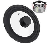 Hisdricus Couvercle de casserole - Diamètre : 16 cm - 18 cm - 20 cm - Couvercle universel pour poêle - Avec couche graduée - Couvercle universel en silicone