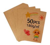 Hisdricus - Papier Cartonné A4 - Papier Kraft - Papier A4 Imprimante, 50 Feuilles, 180 g/m², Papier Kraft Marron, pour Artisanat, Impression, Emballage, Cartes, Étiquettes, Projets Vintage