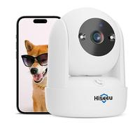Hiseeu 2K Caméra Surveillance WiFi Intérieure 360° pour Bébé/Animaux, 2.4Ghz 2K Caméra Surveillance avec Détection Humaine Suivi Intelligent, Vision Nocturne Audio Bidirectionnel Vicohome APP
