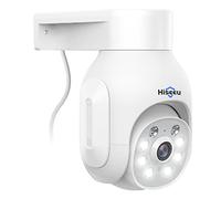 Hiseeu 2K PTZ Caméra de Surveillance WiFi, PTZ Caméra IP Vision Nocturne Couleur Détection Humaine Suivi Automatique 355° 90°,Son d'Alarme Audio Bidirectionnel Carte SD, Kit Compatible, IP66