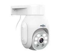 Hiseeu 5MP Caméra de Surveillance Extérieure PoE, 360° PTZ Caméra IP extérieure avec 30m Vision Nocturne Couleur, Suivi Automatique, Détection Personne Alarme Sonore Lumière Audio Bidirectionnel