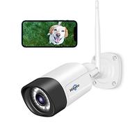 Hiseeu 5MP Caméra Surveillance WiFi Extérieure, Caméra IP de Sécurité Extérieure avec Vision Nocturne Couleur, Détection Mouvement, Audio Bidirectionnel,IP66 Étanche,Compatible kit, Phone/PC/Tablet