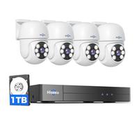 Hiseeu 5MP HD Kit Caméras Surveillance Exterieure Filaire, Détection Humaine 8CH DVR 1TB HDD et 4X5MP Caméra Extérieure 5MP, IR Vision Nocturne Accès à Distance Alarme APP Détection de Mouvement