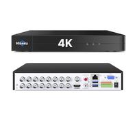 Hiseeu Enregistreur vidéo numérique 16 canaux 4K DVR 8MP | DVR de vidéosurveillance avancé pour caméra de sécurité, AHD/TVI/CVI/CVBS/IPC hybride 5 en 1, sans frais mensuels (disque dur
