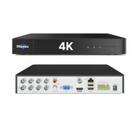 Hiseeu Enregistreur vidéo numérique de sécurité 4K 8 canaux DVR avancé 8 MP avec détection de véhicule pour caméra de sécurité CCTV AHD/TVI/CVI/CVBS/IPC, accès à distance, pas de frais mensuels, pas