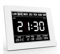 Hiseeyo-8 Pouces Prééminents Horloge Calendrier Numérique