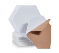 Hiseng 12 Pièces Tableau Liege Mural Auto-Adhésif Tableau Liege Adhesif Mural Autocollant Panneaux d'Insonorisation en Feutre pour Décoration Murale, Style Nordique (Blanc,30x30cm)