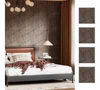 Hiseng 16 Pièces Tableau Liege Mural Auto-Adhésif, Tableau Liege Adhesif Mural Autocollant Panneaux d'Insonorisation en Feutre pour Décoration Murale (P23 Marron,30x30cm)