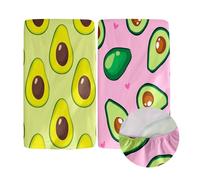 Hiseng 2 Pièces Drap Housse pour Lit Bébé Enfant Doux Draps Housses pour lit de Bébé et lit d'Enfant Microfibre Protège Matelas Compatible pour Berceaux de Chevet (avocat 1,60x120cm)