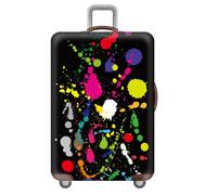 Hiseng 2024 Elastique Housse De Valise Luggage Cover pour 18-32 Pouce Valise, Protection De Valise Housse Bagage Protecteur Couverture (Encre éclaboussée,S (18-21 Pouces))