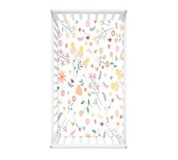 Hiseng 3D Fleur écrasée Drap Housse pour Lit Bébé Enfant Draps Housses pour lit de Bébé et lit d'Enfant, Protège Matelas Compatible pour Berceaux de Chevet (Couleur D,51x85cm)