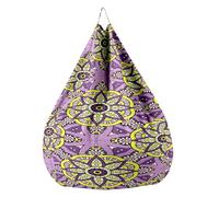 Hiseng 3D Housse Pouf Poire Vide, Housse de Pouf Poire sans Remplissage Poire pour Enfants Adultes Tissus Lavables pour Salon Chambre (Mandalas 6,80x90cm)
