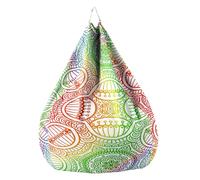 Hiseng 3D Housse Pouf Poire Vide, Housse de Pouf Poire sans Remplissage Poire pour Enfants Adultes Tissus Lavables pour Salon Chambre (Mandalas 7,90x110cm)
