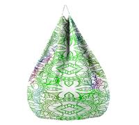 Hiseng 3D Housse Pouf Poire Vide, Housse de Pouf Poire sans Remplissage Poire pour Enfants Adultes Tissus Lavables pour Salon Chambre (Mandalas 5,90x110cm)