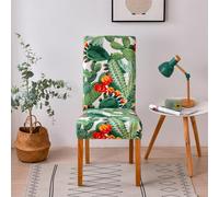 Hiseng 3D Motif Jacquard Housse de Chaise, Housse de Chaise Extensible Housse de Chaise Salleà Manger Lavable, Housse pour Chaise Maison Hôtel Restaurant Décor (Cactus,8 Pieces)