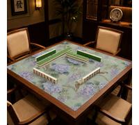 Hiseng 3D Tapis de Mahjong pour Table (Hortensia 1,90x90cm) | Surface en Feutre Absorbant Le Bruit. Envers Antidérapantet Imperméable pour le Mahjong, les Jeux de Cartes et de Société