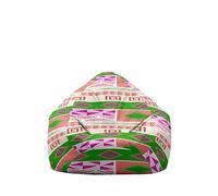 Hiseng Bohemia Housse Pouf Poire Vide S M L XL XXL, Housse de Pouf Poire sans Remplissage Poire pour Enfants Adultes Tissus Lavables pour Salon (Vert,70x80cm)