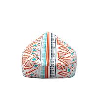 Hiseng Bohemia Housse Pouf Poire Vide S M L XL XXL, Housse de Pouf Poire sans Remplissage Poire pour Enfants Adultes Tissus Lavables pour Salon (Orange,130x150cm)