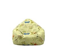 Hiseng Bohemia Housse Pouf Poire Vide S M L XL XXL, Housse de Pouf Poire sans Remplissage Poire pour Enfants Adultes Tissus Lavables pour Salon (Papillon,80x90cm)