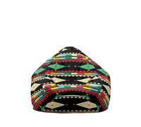 Hiseng Bohemia Housse Pouf Poire Vide S M L XL XXL, Housse de Pouf Poire sans Remplissage Poire pour Enfants Adultes Tissus Lavables pour Salon (Noir,100x120cm)