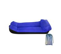 Hiseng Canapé Gonflable Camping Exterieur, Hamac Gonflable Fauteuil Gonflable Portable Gonflable Transat Gonflable pour Voyager Jardin Randonnée Parties de Piscine Plage Coloré (Bleu foncé,200x70cm)