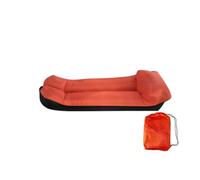Hiseng Canapé Gonflable Camping Exterieur, Hamac Gonflable Fauteuil Gonflable Portable Gonflable Transat Gonflable pour Voyager Jardin Randonnée Parties de Piscine Plage Coloré (Orange,200x70cm)