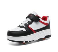 Hiseng Chaussure Roller Fille, Basket Roller pour Enfan Chaussure a Roulette Garcon Fille Garçons Chaussures Roller Roues Basket a Roulette Adolescents pour Extérieur 30-41EU pour Enfants