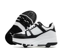 Hiseng Chaussure Roller Fille, Basket Roller pour Enfan Chaussure a Roulette Garcon Fille Garçons Chaussures Roller Roues Basket a Roulette Adolescents pour Extérieur 29-40EU pour Enfants