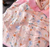 Hiseng Couette Imprimée 1 Personne, Couverture Lit 2 Personnes en Microfibre, Couette Tempérée Convient à Toutes Les Saisons (Fraise,150 cm x 200 cm)