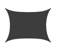 Hiseng Couleur Unie Voile d'Ombrage Imperméable Carrée, Mode Voiles d'Ombrage pour Patio Toile Ombrage Exterieur 95% de Protection UV Toile Solaire pour Jardin Terrasse (Noir,4x4M)