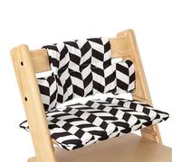Hiseng Coussin Chaise Haute Bebe Confort, Imprimé Doux Housse Chaise Haute Bebe Coussin de Chaise Haute Bebe Universelle Remplacement Housses Chaise Salle À Manger (Noir)