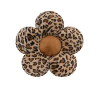 Hiseng Coussins de Chaise Forme de Fleur, Imprimé léopard Coussin en Peluche Douce Duveteux Tatami Oreiller Mignonne pour Siège, Canapé, Jardin, Salon, Chambre Intérieur Décoration (Kaki,45x45cm)