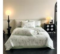 Hiseng Couverture, Dessus De Lits et Couvre-Lits, Motif de Fleurs, 2025 Couette sans Housse Couette Ete, Edredon Réversible, Lavable, pour 1/2 Personnes (Vert et Bleu,200x230cm)
