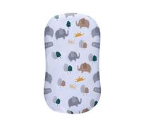 Hiseng Drap Housse Landau Berceau Lit d'Appoint, Draps-Housses pour Un Lit Bébé, Coton Housse de Matelas Universels Élastique Protège Matelas pour Enfant (Éléphant,82x41cm)
