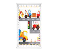 Hiseng Drap Housse pour Lit Bébé Enfant, Dessin Animé sur le Trafic Draps Housses pour lit de Bébé et lit d'Enfant, Protège Matelas Compatible pour Berceaux de Chevet (Excavateur,51x85cm)