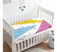 Hiseng Drap Housse pour Lit Bébé Enfant Glace Motif Doux Draps Housses pour lit de Bébé et lit d'Enfant en Microfibre Protège Matelas Compatible pour Berceaux de Chevet (Géométrie,75x30cm)