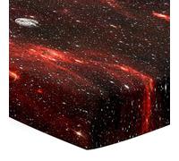 Hiseng Drap Housse pour Lit Bébé Enfant Imprimé Ciel Étoilé Doux Draps Housses pour lit de Bébé et lit d'Enfant Protège Matelas Compatible pour Berceaux de Chevet (soleil,51x85x10cm)