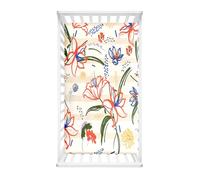 Hiseng Drap Housse pour Lit Bébé Enfant, Motif Floral Draps Housses pour lit de Bébé et lit d'Enfant en Microfibre Protège Matelas Compatible pour Berceaux de Chevet (Couleur 7,70x140cm)