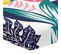 Hiseng Drap Housse pour Lit Bébé Enfant Plante Motif Doux Draps Housses pour lit de Bébé et lit d'Enfant en Microfibre Protège Matelas Compatible pour Berceaux de Chevet (Fruit,55x90cm)