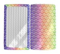 Hiseng Drap Housse pour Lit Bébé Enfant Rêveur Motif Doux Draps Housses pour lit de Bébé et lit d'Enfant en Microfibre Protège Matelas Compatible pour Berceaux de Chevet (Violet,40x90cm)