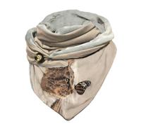 Hiseng Echarpes et Foulards Femme, Echarpe Triangle Echarpe Femme à Boutons Rétro Animaux Chat Impression Automne Hiver Chaudes Doux Châles Scarf Noël Chaude